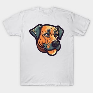 Serious cartoon dog head T-Shirt